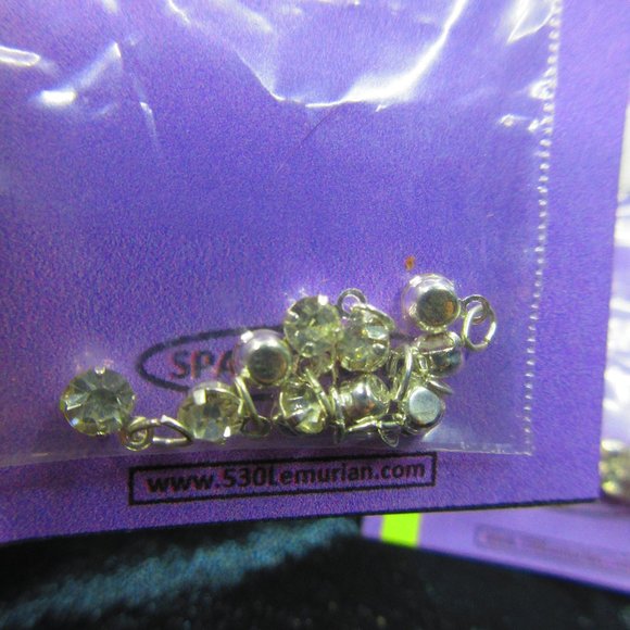 Silver Plated Crystal Rhinestone Charms Spacer Beads 10Pcs Each Package Lot Of 3 - Picture 1 of 3